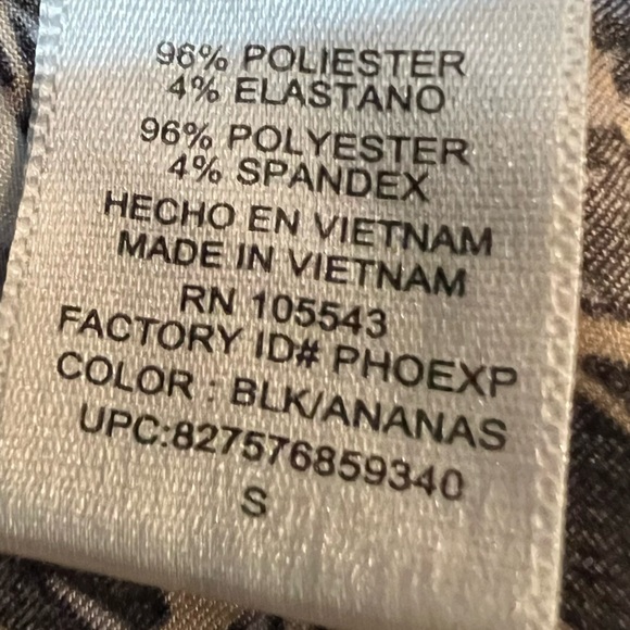 Peter Som Design Nation Women’s
Black Tropical Pineapple Print Jogger Pants. - Picture 10 of 10